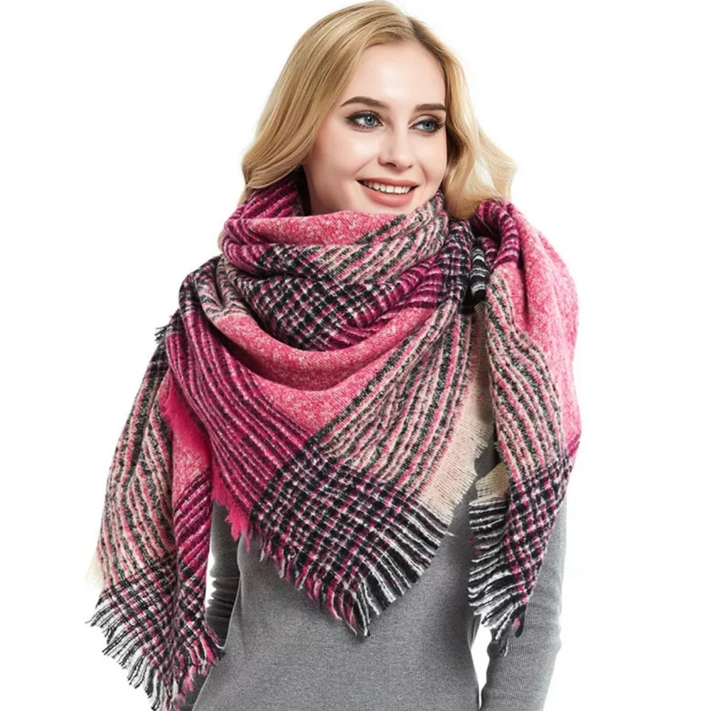 Plaid Blanket Scarf